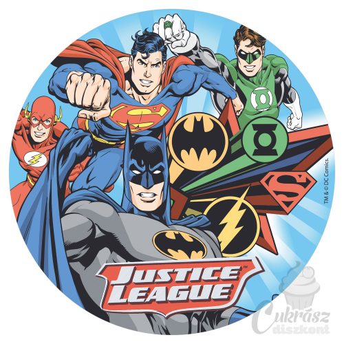 GY díszített ostyalap Justice league 20cm