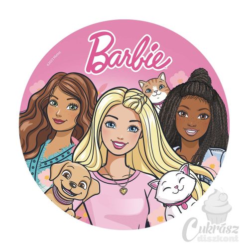 GY díszített ostyalap Barbie 20cm