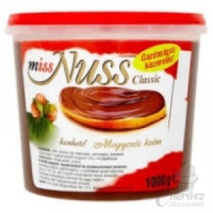 Mogyorókrém Miss Nuss 13%-os 1kg-os