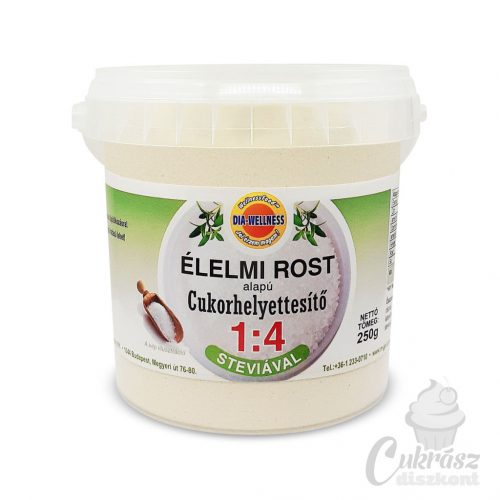 DW élelmi rost alapú cukorhely. 1:4 steviával 250g