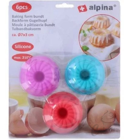 D szilikon mini kuglóf forma 6,8*2,6cm 6db