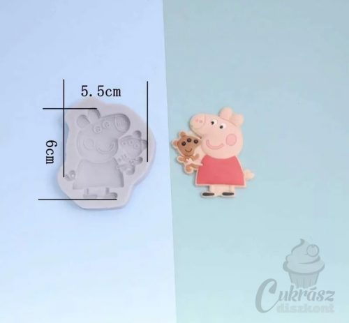 D szilikon forma Peppa 5,5*6cm