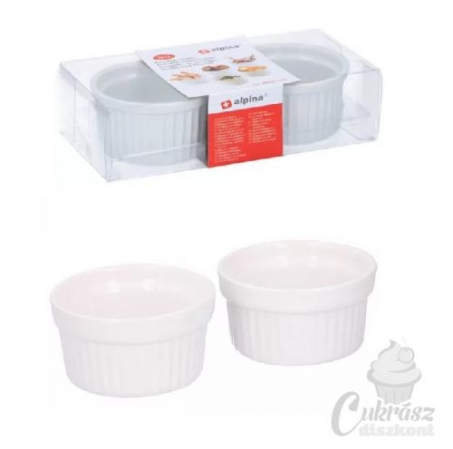 D ramekin/souffle szett 2db kerámia 9*5cm