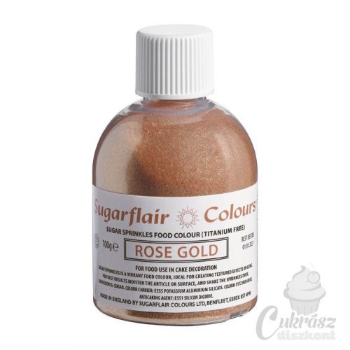 NL Sugarflair ehető csillámpor rose gold 100g