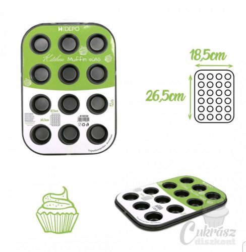 HD muffin tepsi mini 12 üreges 26,5*18,5cm