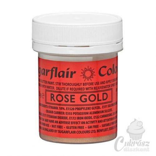 NL Sugarflair ételfesték csillámos rose gold 35g